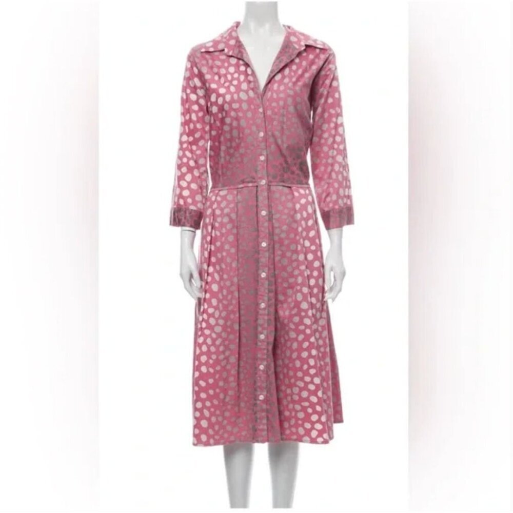 Samantha Sung Rose Polka Dot Midi Dress